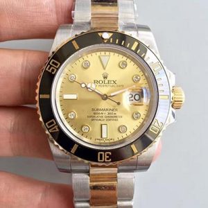 Rolex Submariner Date 116613LN 2018 Noob Factory V8 Champagne Dial Replica Watch - UK Replica
