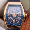 Franck Muller Vanguard V45 25th Anniversary Blue Dial Replica Watch - UK Replica