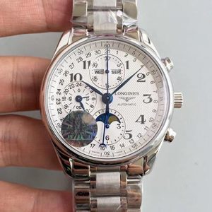 Longines Master Collection Moonphase Chronograph L2.673.4.78.6 JF Factory White Dial Replica Watch - UK Replica