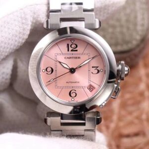 Cartier Pasha W31075M7 V9 Factory Pink Dial Replica Watch