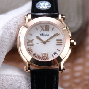 Chopard Happy Diamonds 278492 YF Factory White Dial Rose Gold Replica Watch