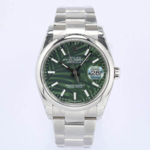 Rolex Datejust M126200-0020 EW Factory Olive Green Palm Leaf Pattern Dial Replica Watch