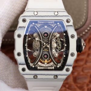 Richard Mille RM53-01 KV Factory White TPT Carbon Fiber Skeleton Dial Replica Watch
