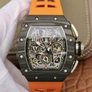 Richard Mille RM11-03 KV Factory Carbon Fiber Orange Strap Replica Watch