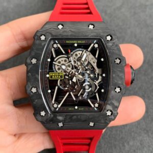 Richard Mille RM35-01 KV Factory Carbon Fiber Red Strap Replica Watch