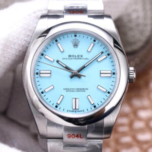 Rolex Oyster Perpetual M124300-0006 41MM EW Factory Turquoise Blue Dial Replica Watch
