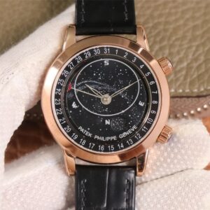 Patek Philippe Grand Complications 6102 TW Factory Rose Gold Black Dial Replica Watch