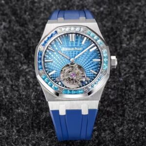 Audemars Piguet Royal Oak Tourbillon R8 Factory V3 Blue Rubber Strap Replica Watch