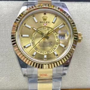 Rolex Sky Dweller M326933-0001 V2 Noob Factory Champagne Dial Replica Watch