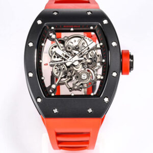 Richard Mille RM-055 BBR Factory Ceramic Case Red Strap Replica Watch