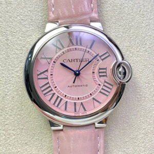 Ballon Bleu De Cartier 36MM WSBB0007 3K Factory Pink Strap Replica Watch