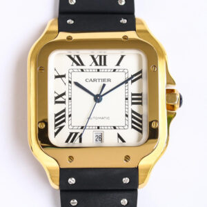 Cartier Santos WGSA0009 GF Factory V2 Yellow Gold Case Replica Watch