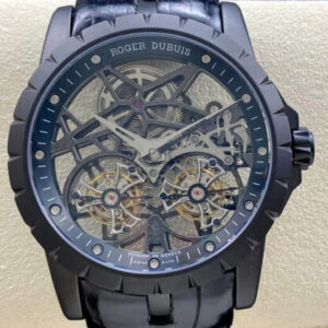 Roger Dubuis Excalibur RDDBEX0364 YS Factory Skeleton Double Tourbillon Dial Replica Watch