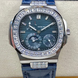 Patek Philippe Nautilus 5724G-001 GR Factory Diamond Bezel Replica Watch