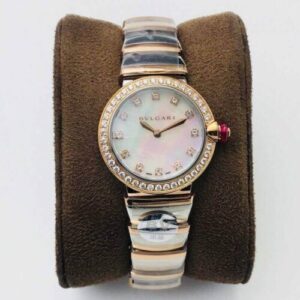 Bvlgari LVCEA 102475 BV Factory Rose Gold Diamond Bezel Replica Watch