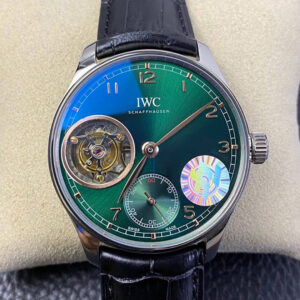IWC Portuguese ZF Factory Tourbillon Green Dial Replica Watch