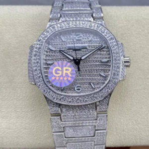 Patek Philippe Aquanaut 7118/1450G-001 GR Factory Diamond Dial Replica Watch