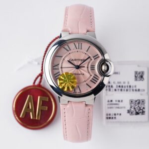 Ballon Bleu De Cartier WSBB0002 33MM AF Factory Pink Dial Replica Watch