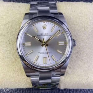 Rolex Oyster Perpetual M124300-0001 41MM Clean Factory Silver Dial Replica Watch