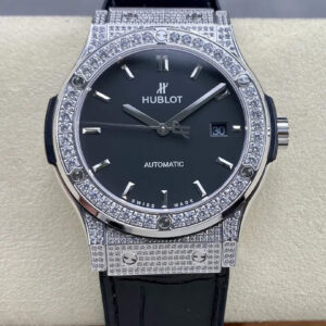 Hublot Classic Fusion 542.NX.1171.LR.1704 42MM HB Factory Diamond Black Dial Replica Watch