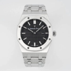 Audemars Piguet Royal Oak Quartz 33MM 67650ST.OO.1261ST.01 ZF Factory Black Dial Replica Watch